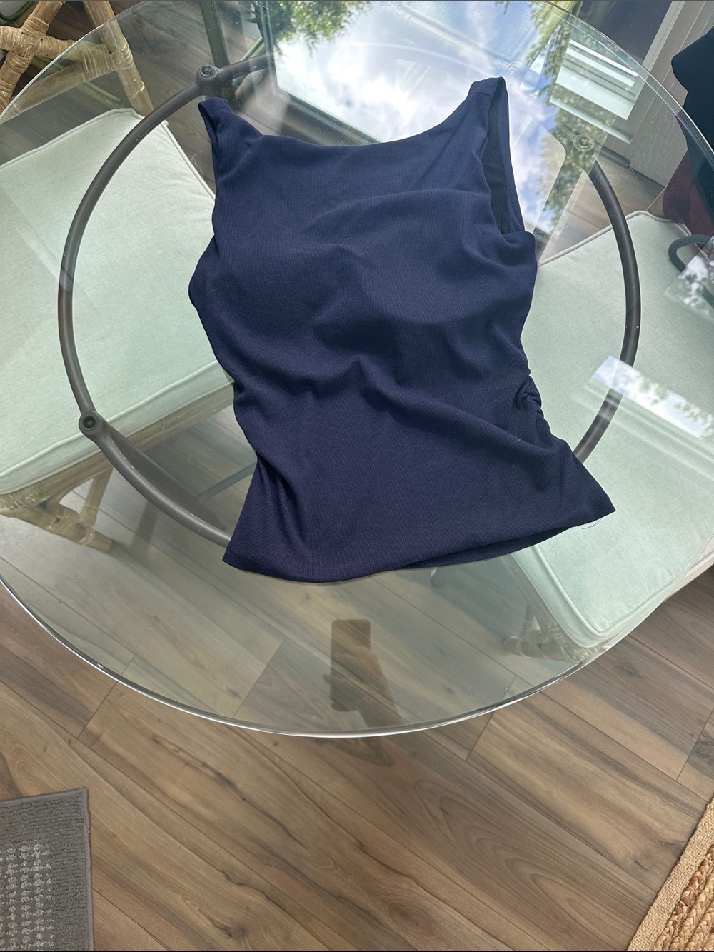 Women’s Navy Scoop Neck Tank Top